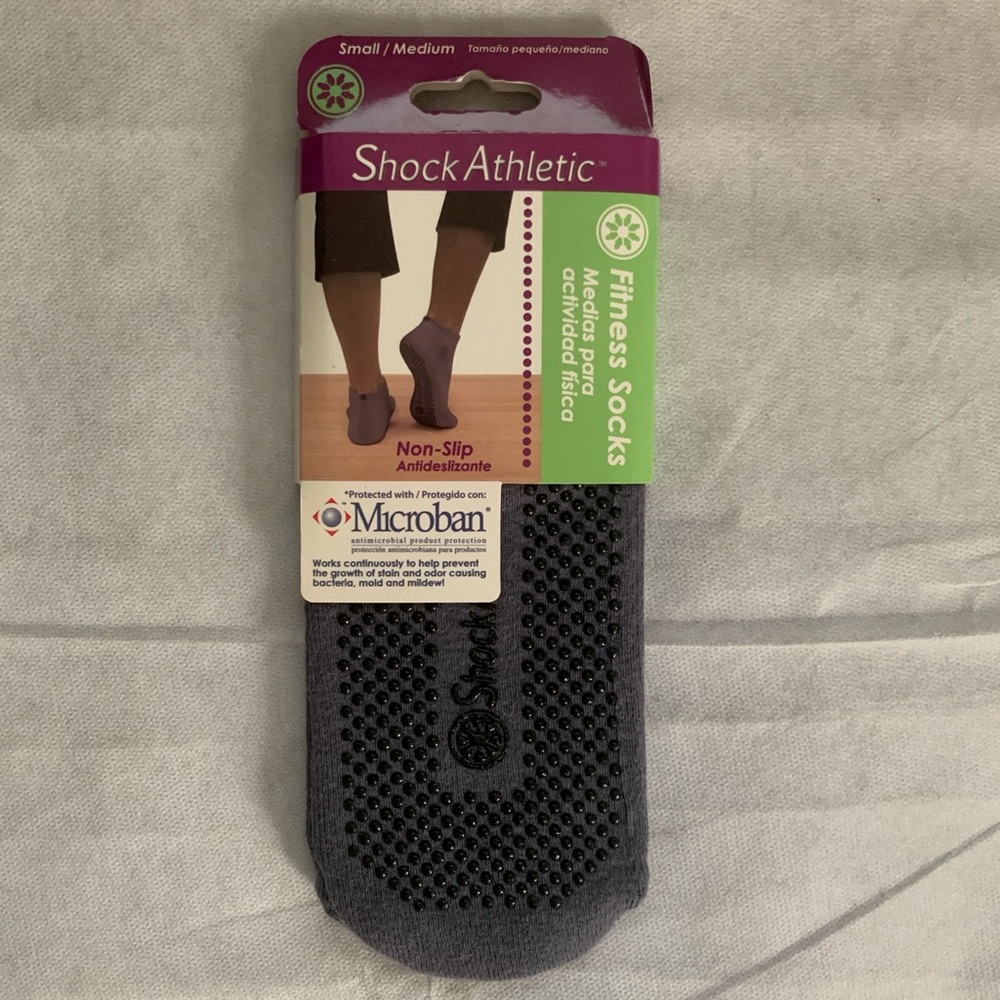 NWT Non-Slip Shock Athletic Fitness Socks - Black